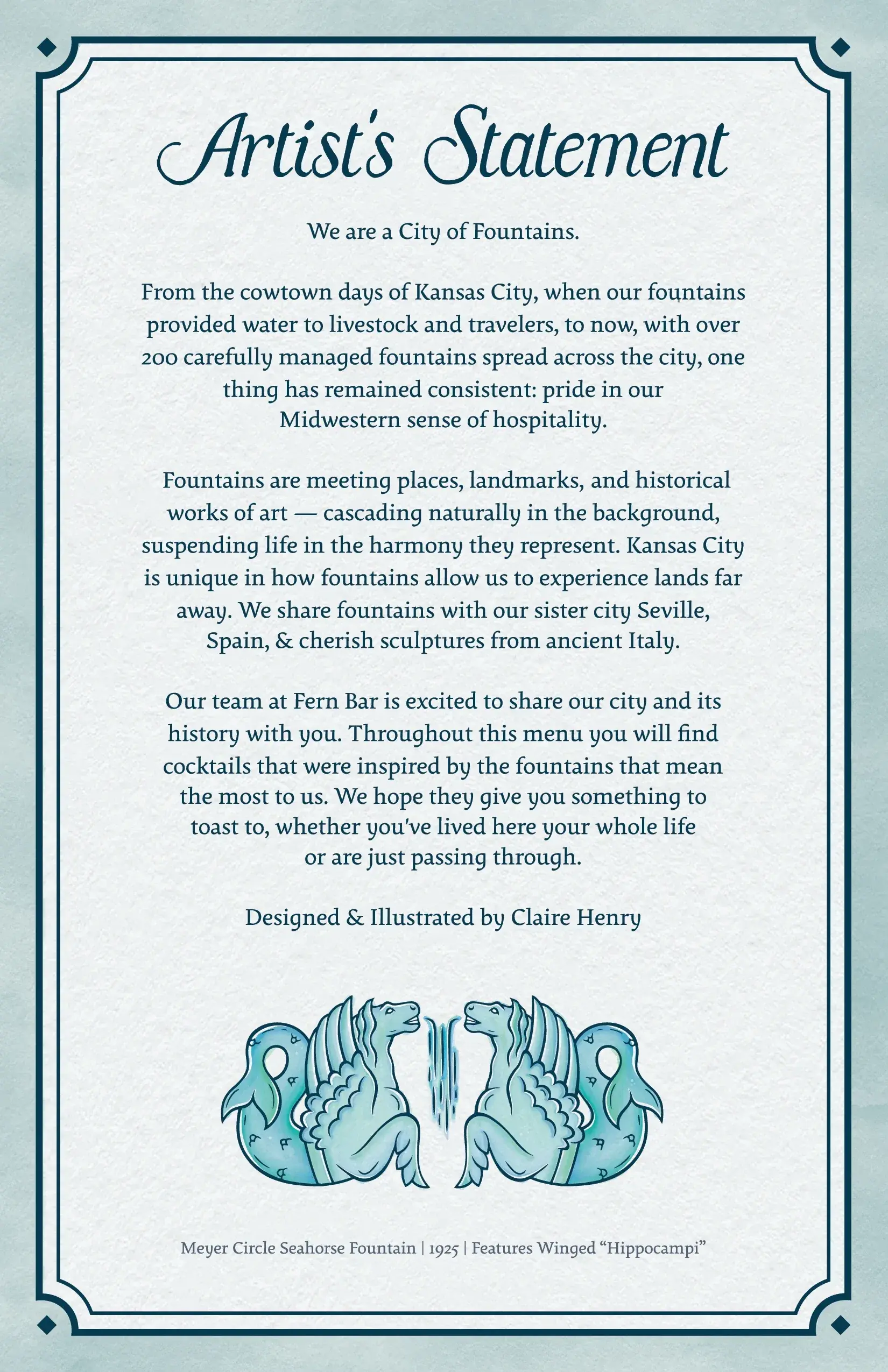City of Fountains menu page 2