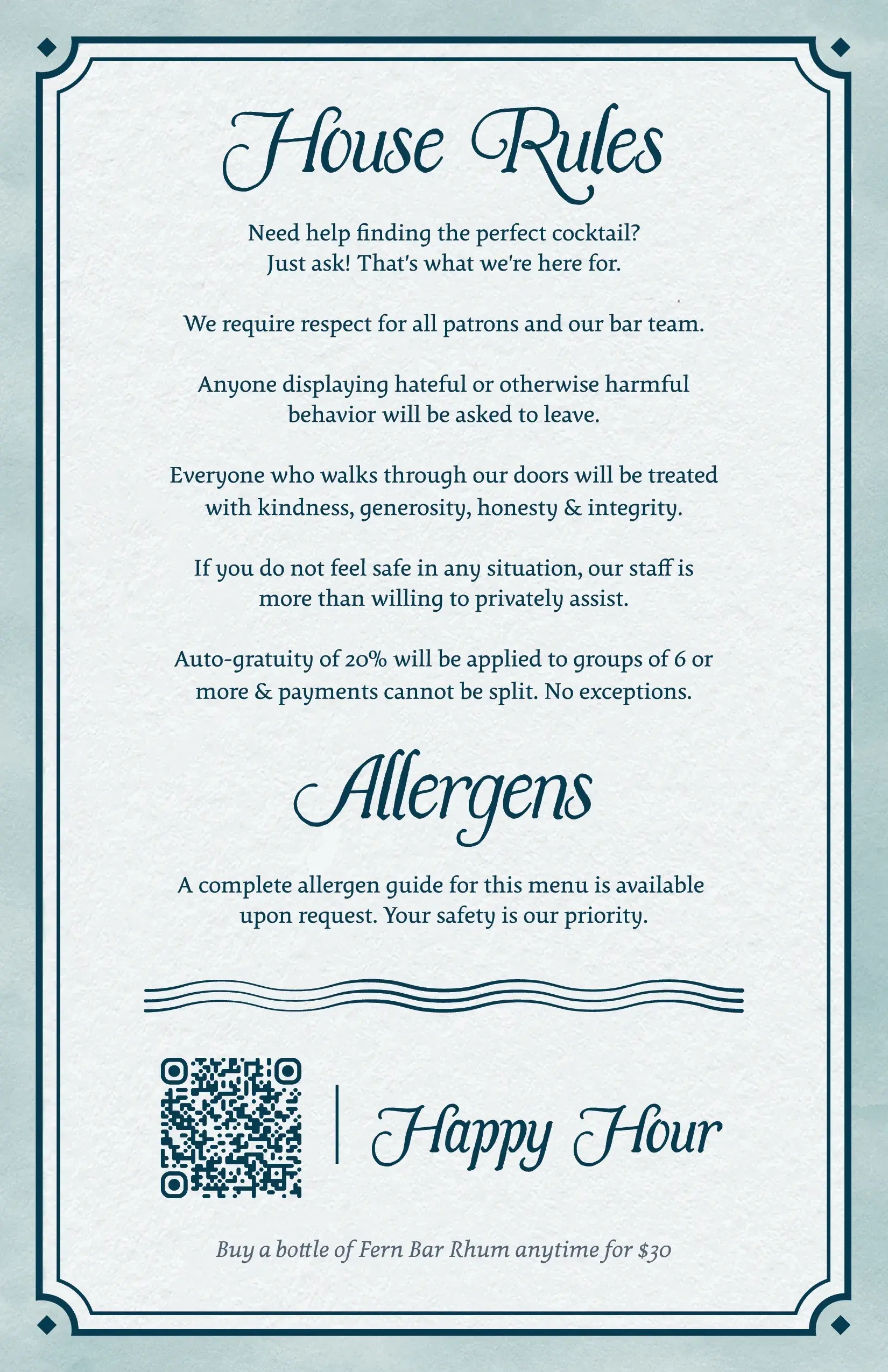 City of Fountains menu page 3