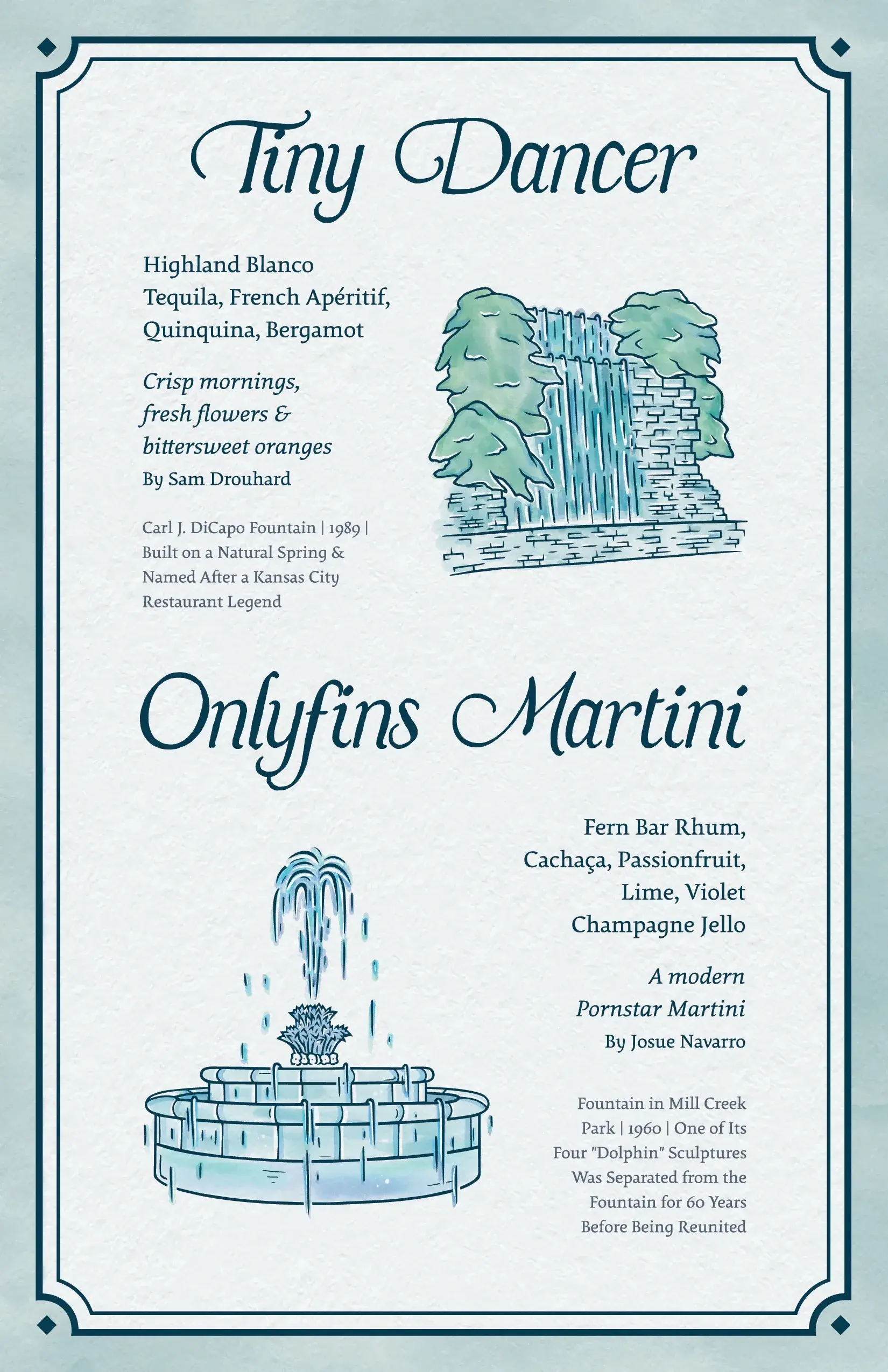 City of Fountains menu page 5